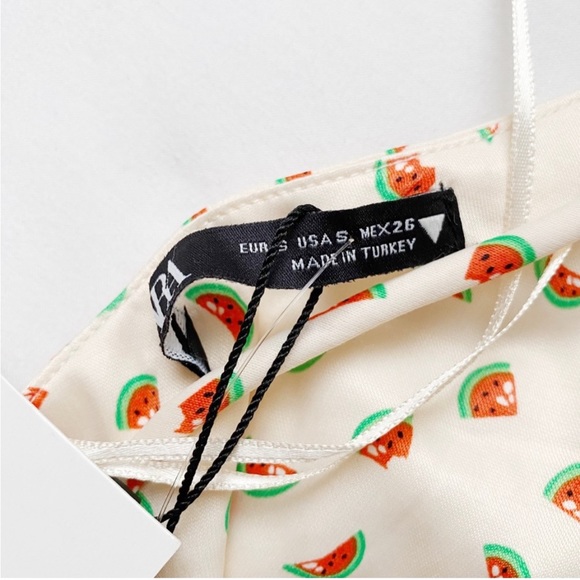 NWT Watermelon Print Lace Up Back Sleeveless Top - Picture 6 of 11